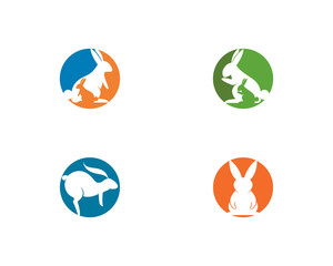 Rabbit Logo template vector icon illustration design 