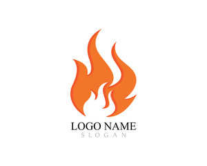 Fire flame Logo Template vector icon Oil, gas and energy logo concept