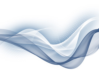 Blue abstract soft wave background with half tone