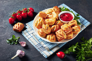 Puff pastry buns with minced chicken meat © myviewpoint