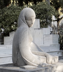 Marble statue from Greek Cemetery