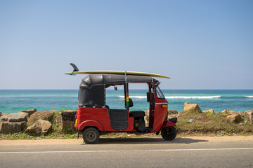 surf tuk tuk on the beach - Sri Lanka