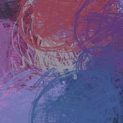 Coloful chaos. 2d illustration wallpaper. Crazy lines and patterns.