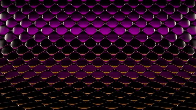3D animation of purple quilted surface with beautiful highlights. Realistic animation of high quality. Looped video.