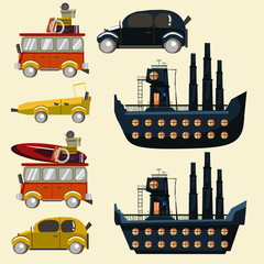 transportation set vector illustration 