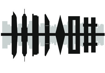 skyline of buildings in Mexico City