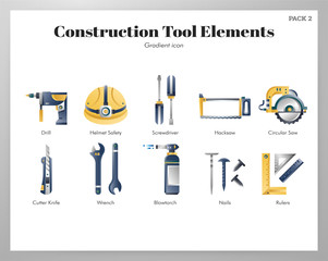 Construction tool elements gradient pack