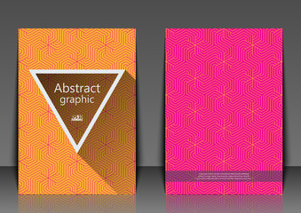 Flyer template with abstract background. Abstract background with geometric pattern. Eps10 Vector illustration