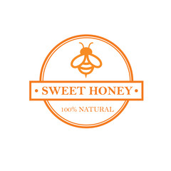 Honey Label isolated on white background