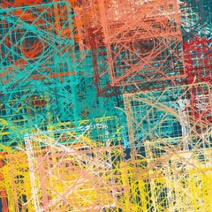 Chaotic various texture. Multiple colors.