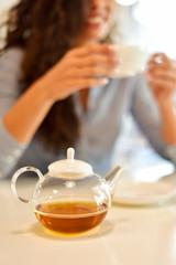 Woman drinking tea, tea time