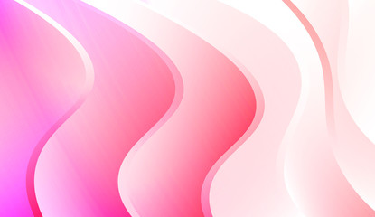 Template Background With Wave Geometric Shape. For Your Design Wallpaper, Presentation, Banner, Flyer, Cover Page, Landing Page. Colorful Vector Illustration