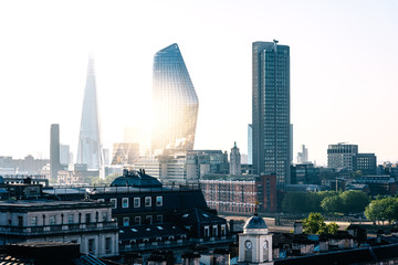 Cityscape of the City of London in the morning