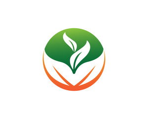 Logos of green leaf ecology nature element vector icon - Vector