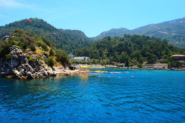 Fototapeta premium Cruise on the ship on the amazing Aegean Sea