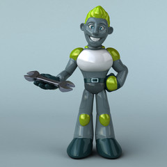 Green Robot - 3D Illustration