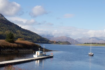 Two Boats Share an Empty Loch in Scotland