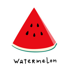 Сolor vector illustration of watermelon slices