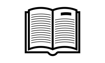 Book icon vector, solid illustration, pictogram isolated on white - Vector 