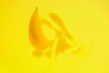 Abstract cream on yellow background