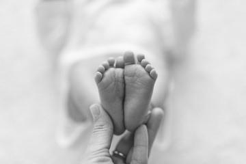 Close up baby feet