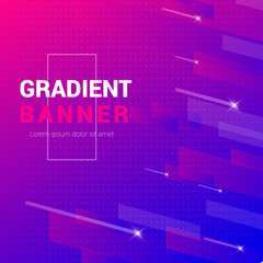 Abstract gradient banner with place for your text. Minimal geometric vector background.  Colorful gradient posters for use as a web and application design, banners, posters, advertising and more