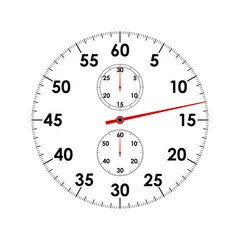 Naklejka premium Stopwatch graphic icon. Stopwatch symbol isolated on white background. Design template closeup. Vector illustration 