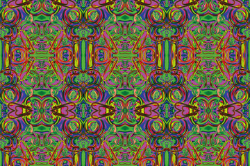 Ornament of colored abstract lines.