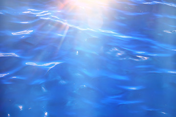 sun rays scuba reef / blue sea, abstract background, sunny day, rays in water