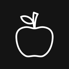Apple Icon in trendy flat style isolated on background.