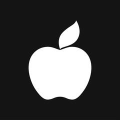 Apple Icon in trendy flat style isolated on background.