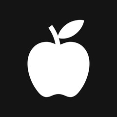 Apple Icon in trendy flat style isolated on background.