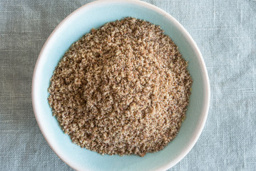 Flaxseed Meal in a Bowl