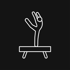 Obraz premium Athlete icon isolated on background vector illustration