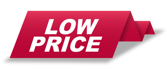 red vector banner low price