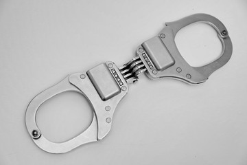 handcuffs on white background