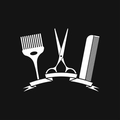 Barber icon vector, for web and mobile, salon hair dryer, hair curler.