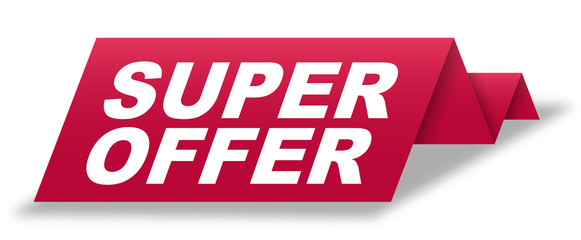 red vector banner super offer