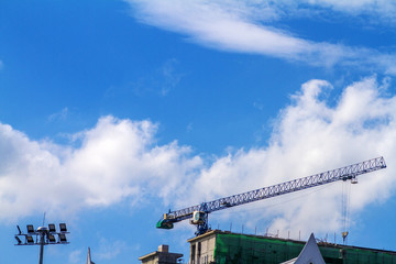 crane and blue sky