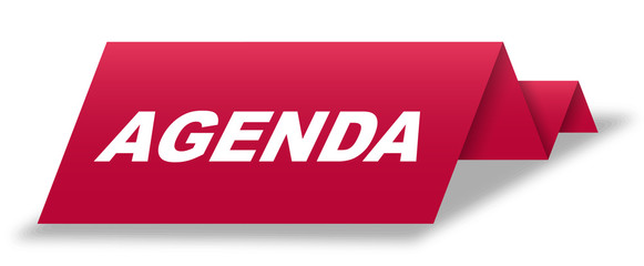 red vector banner agenda