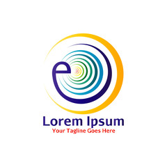 Abstract Letter e logo design template elements. abstract letter e. Business corporate letter e logo design