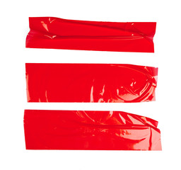 Red duct repair tape isolated on white background