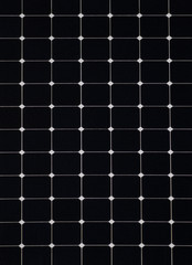the black squares of a solar panel
