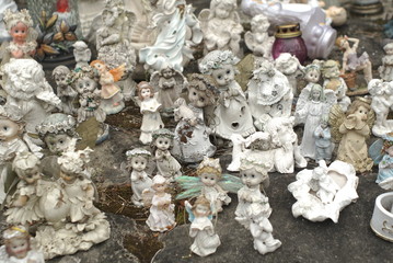 Many little guardian angels close up