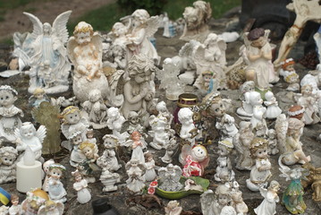 Many little guardian angels close up