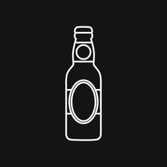 Beer bottle icon vector illustration for web and apps.