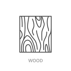 Materials surfaces: wood vector icon