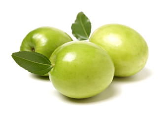 Fresh juicy jujube isolated on white background