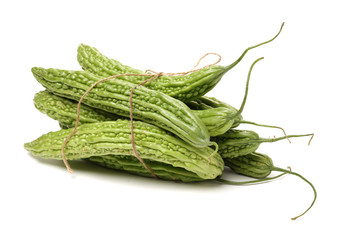 Bitter melon on white background