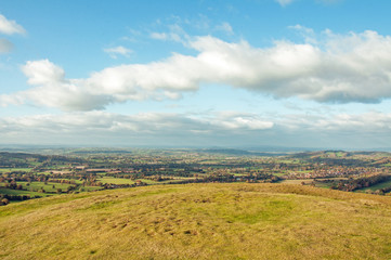 Fototapeta na wymiar Malvern hills of Worcestershire, England, in the summertime.